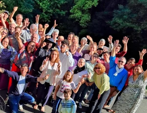 Selfie Magalie Thibault et l'équipe Rosny écologique et solidaire RES